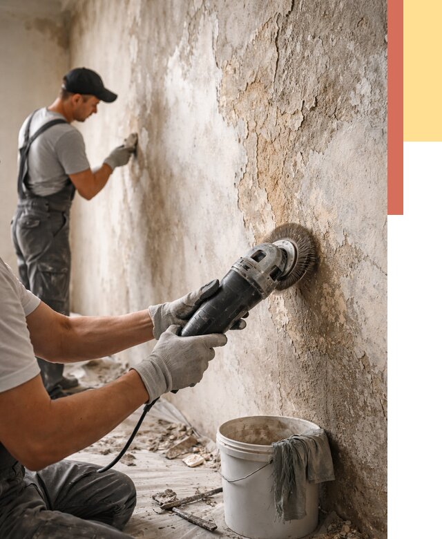 Снятие и удаление краски со стен в Бирске от 2183 руб. — ОТДЕЛОЧНИК-Брк