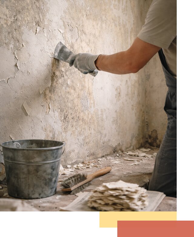 Удаление старой краски со стен в Бирске качественно и быстро