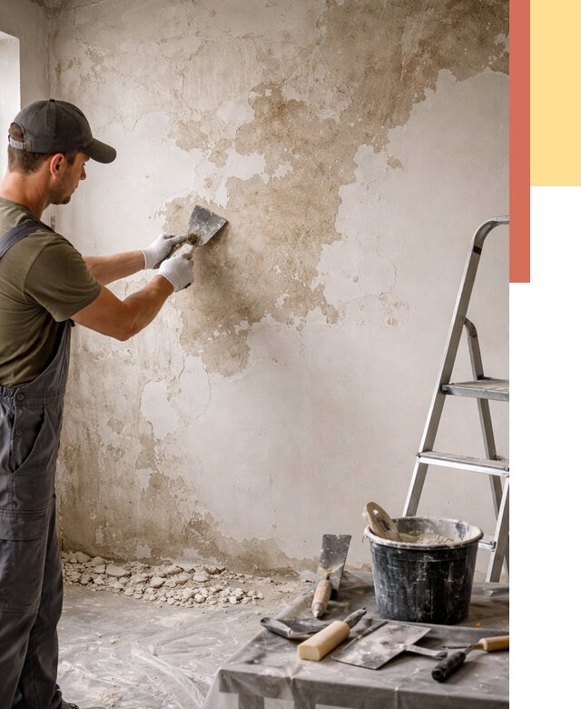 Снятие старой шпаклевки в Бирске от 1923 руб. — быстро и недорого | ОТДЕЛОЧНИК-Брк