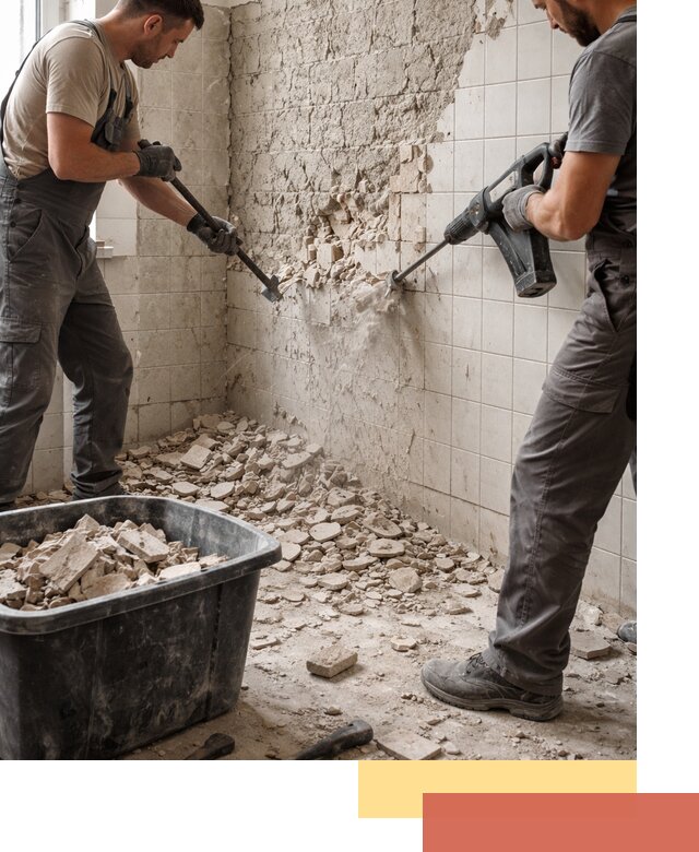 Демонтаж плитки со стен в Бирске быстро и аккуратно