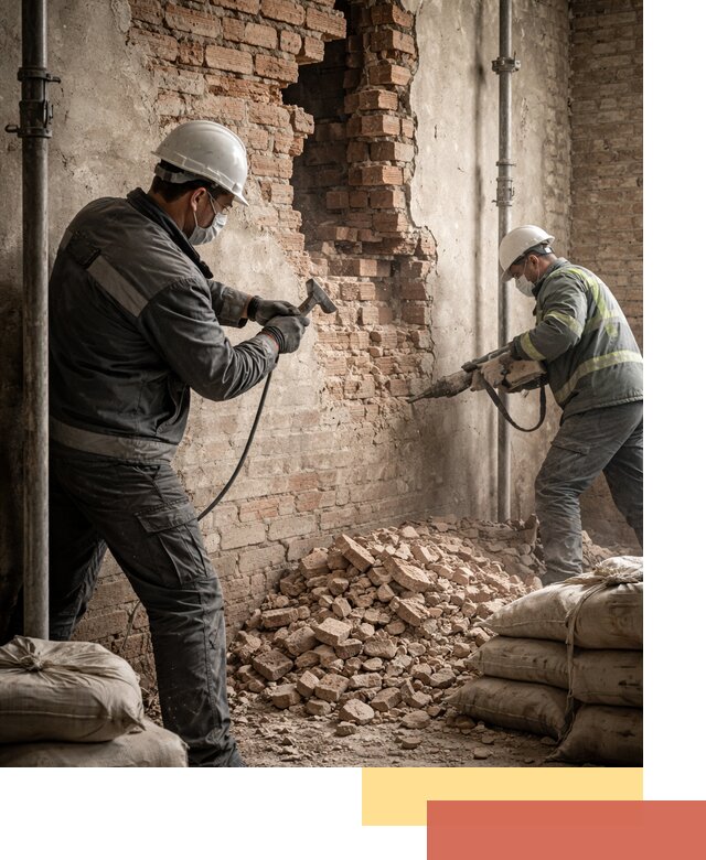 Демонтаж кирпичных стен в Бирске быстро и безопасно