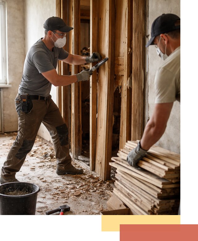 Демонтаж деревянных перегородок в Бирске быстро и аккуратно