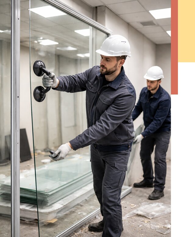 Демонтаж стеклянных перегородок в Бирске от 3326 руб. — быстро и недорого | ОТДЕЛОЧНИК-Брк