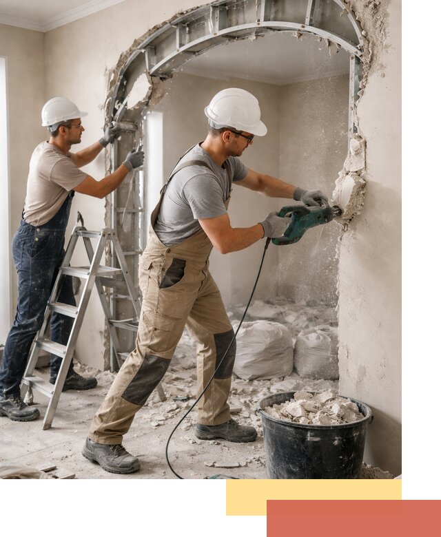 Демонтаж гипсокартонной арки в Бирске быстро и аккуратно