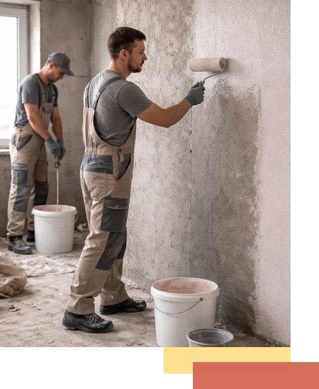 Нанесение бетоноконтакта на стены в Бирске для последующей отделки