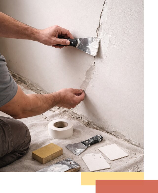 Заделка трещин и сколов в стенах и потолках в Бирске