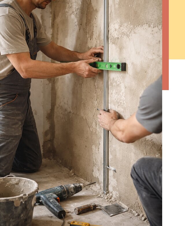 Установка штукатурных маяков в Бирске от 7276 руб. — быстро и недорого | ОТДЕЛОЧНИК-Брк