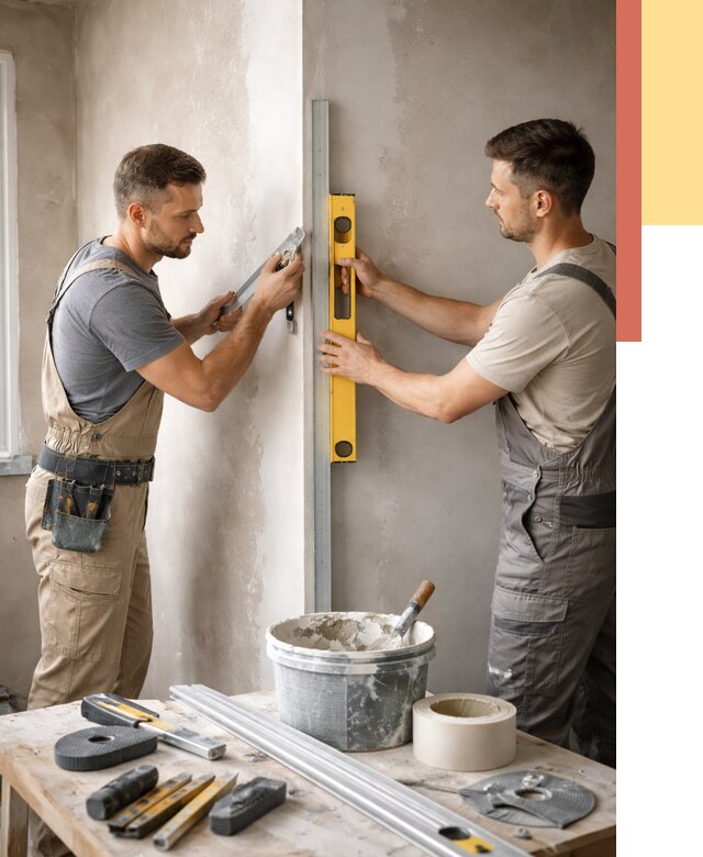 Выведение углов стен в Бирске от 1923 руб. быстро и недорого | ОТДЕЛОЧНИК-Брк