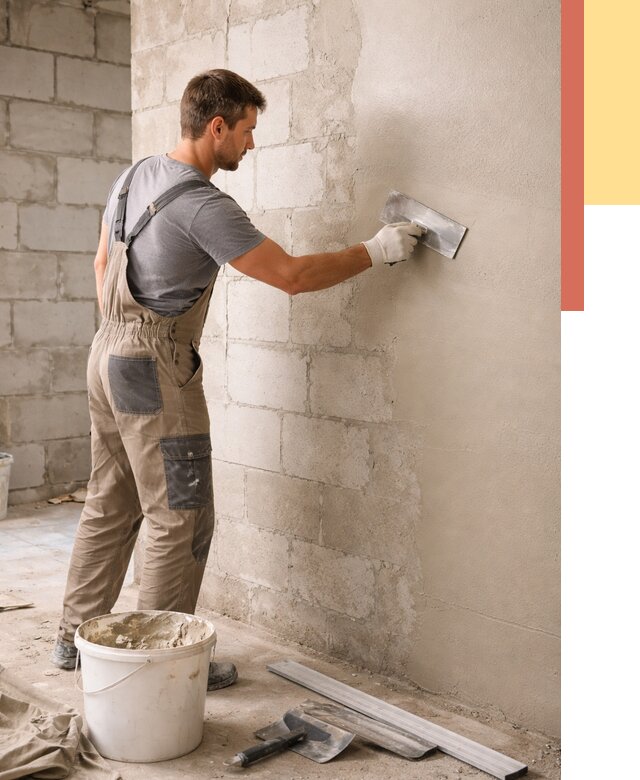 Штукатурка стен из газобетона в Бирске от 2183 руб./м2 — быстро и недорого | ОТДЕЛОЧНИК-Брк