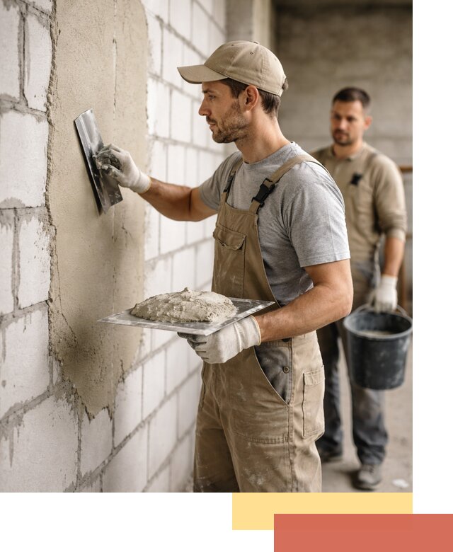 Штукатурка стен из газобетона в Бирске под ключ