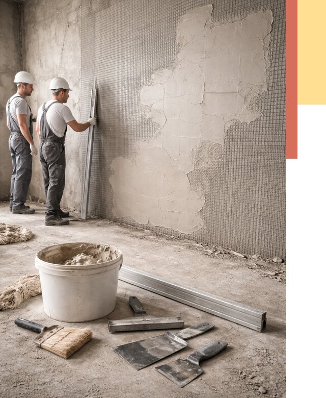 Штукатурка стен по сетке в Бирске от 5717 руб./м2 — быстро и недорого | ОТДЕЛОЧНИК-Брк