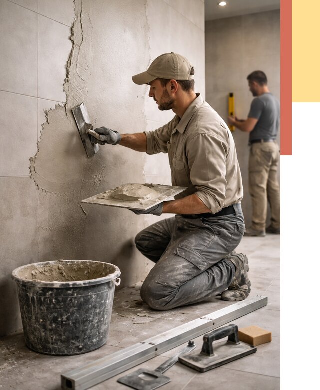 Штукатурка стен в ванной в Бирске от 4677 руб./м² — выравнивание под ключ | ОТДЕЛОЧНИК-Брк