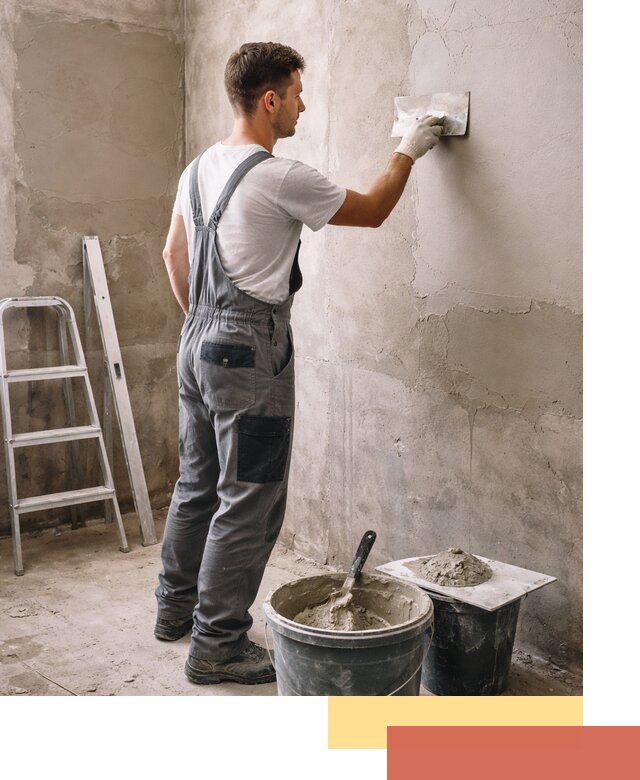 Штукатурка стен в ванной под ключ в Бирске