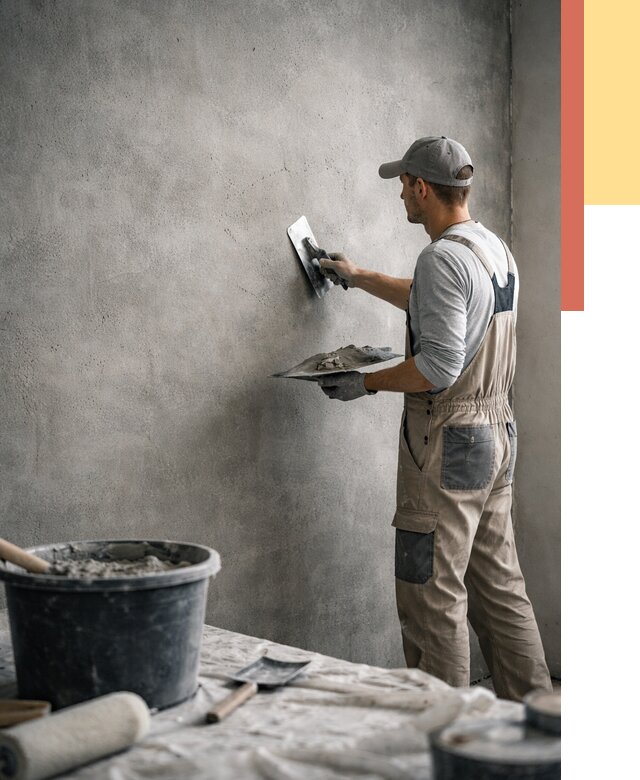 Декоративная штукатурка под бетон в Бирске от 2599 руб./м² — нанесение под ключ | ОТДЕЛОЧНИК-Брк