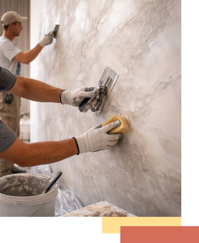 Декоративная штукатурка под мрамор в Бирске для стен и потолков