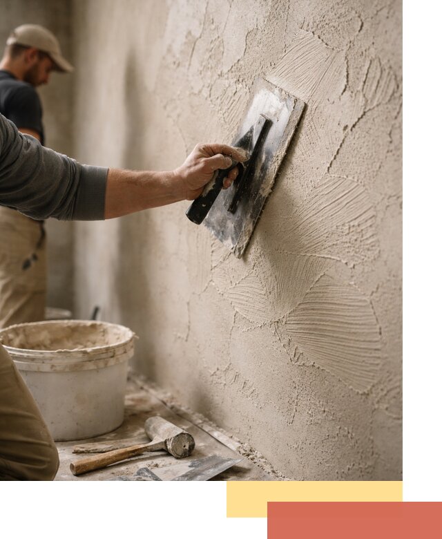 Фактурная штукатурка стен в Бирске — монтаж, отделка, реставрация