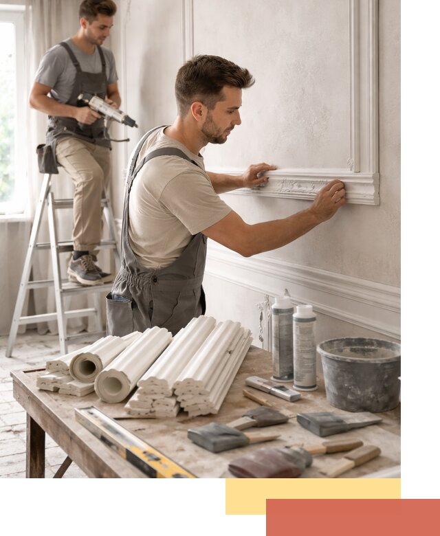 Монтаж лепнины на стены в Бирске профессионально и качественно