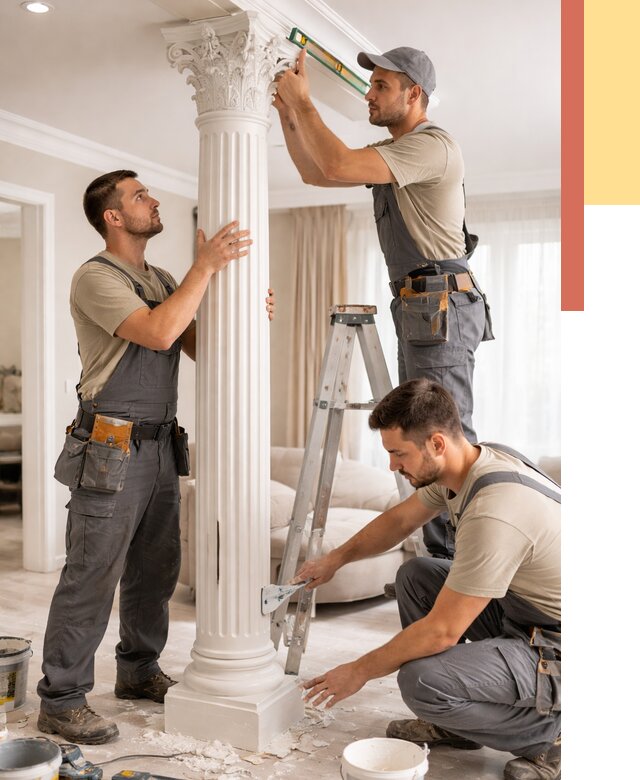 Установка декоративных колонн в Бирске от 12473 руб. под ключ | ОТДЕЛОЧНИК-Брк