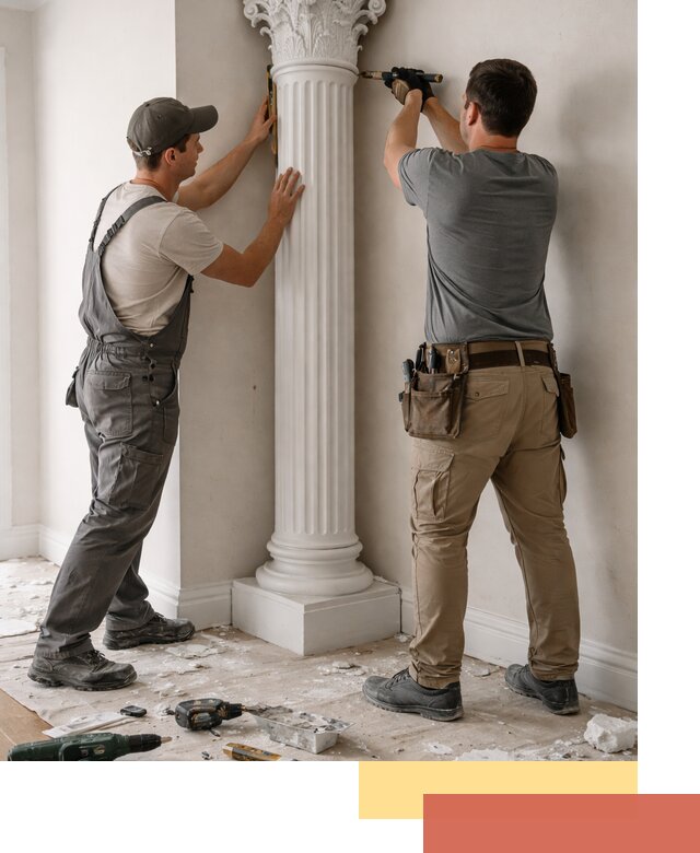 Установка декоративных колонн в Бирске под ключ