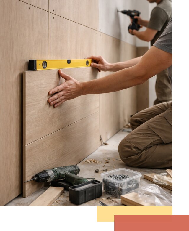 Профессиональный монтаж МДФ панелей на стены в Бирске