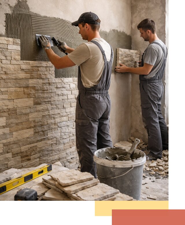 Монтаж искусственного камня в Бирске — облицовка стен и фасадов