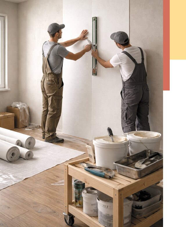 Поклейка стеклообоев в Бирске от 6756 руб. за м2 — быстро и недорого | ОТДЕЛОЧНИК-Брк