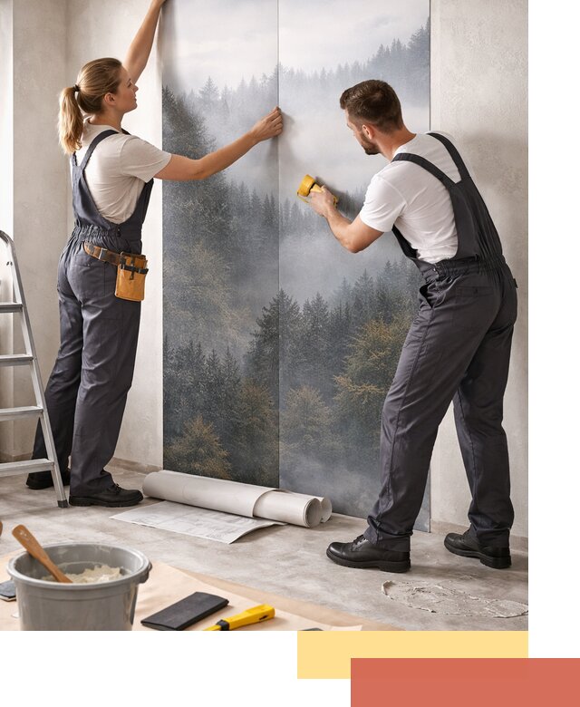 Поклейка фотообоев профессионально в Бирске под ключ