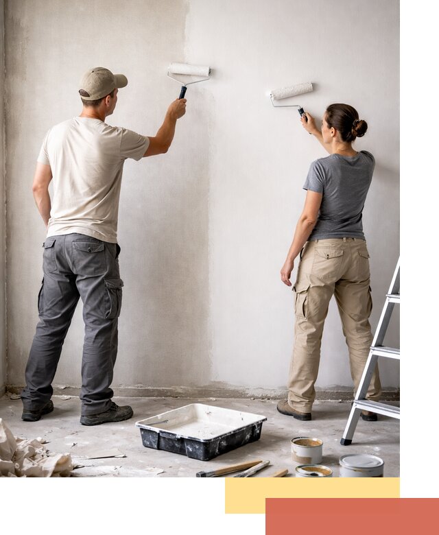 Окраска стен по стеклохолсту в Бирске качественно и долговечно