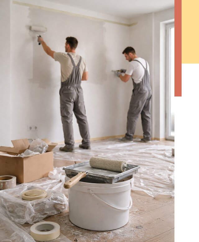 Покраска стен в квартире в Бирске от 2599 руб/м2 — быстро и недорого | ОТДЕЛОЧНИК-Брк