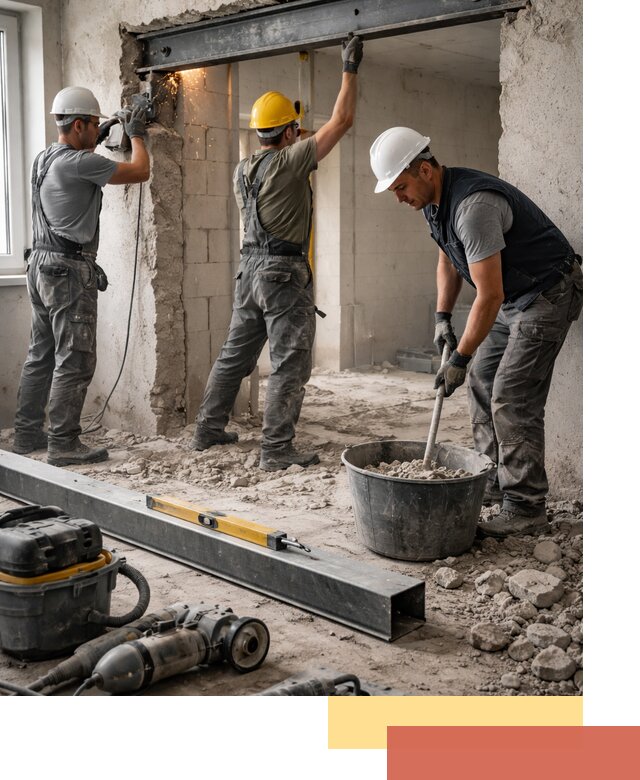 Создание проемов в стенах и несущих конструкциях в Бирске