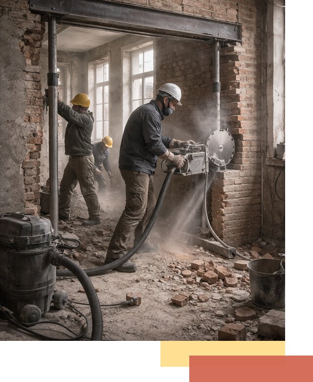 Прорезка проема в стене под дверной или оконный проем в Бирске