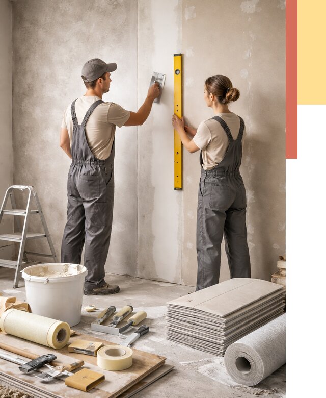 Отделка стен в Бирске от 1559 руб/м² — недорого, быстро, под ключ | ОТДЕЛОЧНИК-Брк