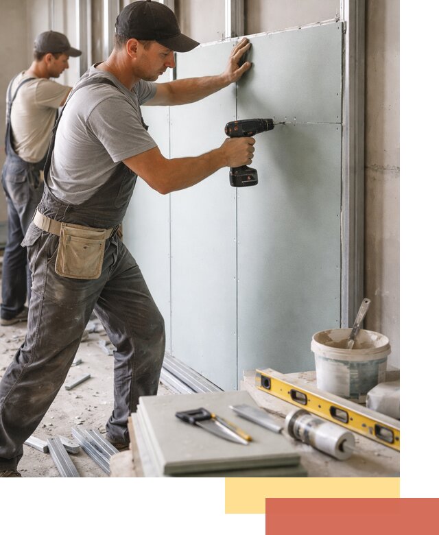 Кладка влагостойких перегородок ПГП в Бирске