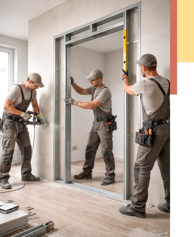 Устройство дверного проема в перегородке в Бирске от 4677 руб. под ключ | ОТДЕЛОЧНИК-Брк