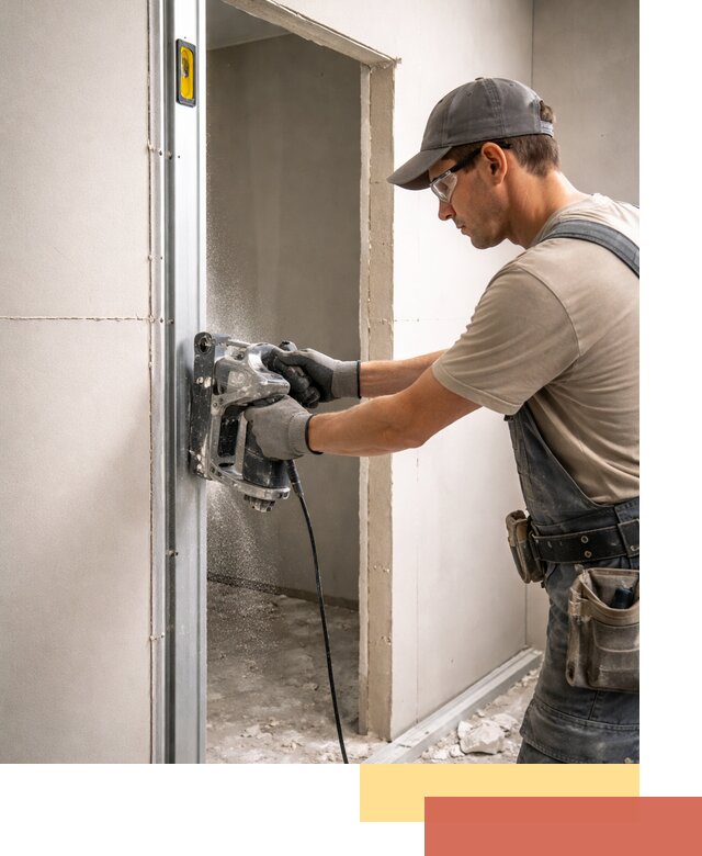 Устройство дверного проема в перегородке в Бирске