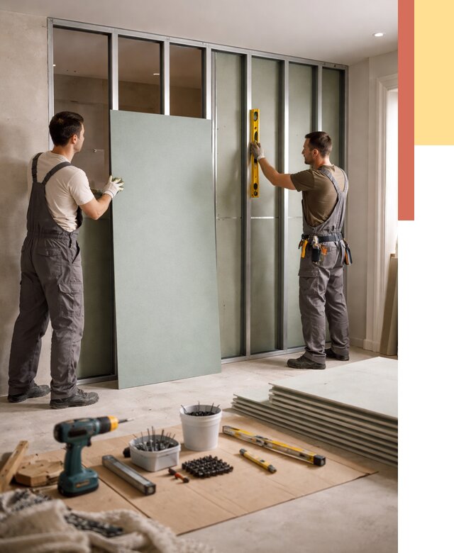 Перегородка из влагостойкого гипсокартона в Бирске от 4989 руб. — монтаж под ключ | ОТДЕЛОЧНИК-Брк