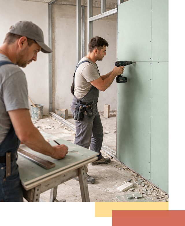 Перегородки из влагостойкого гипсокартона под ключ в Бирске