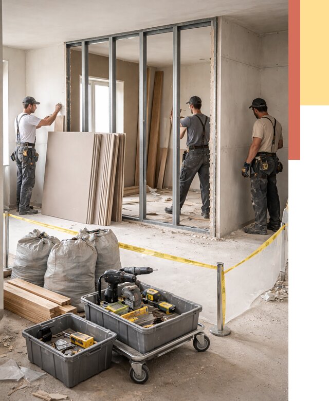 Перенос гипсокартонной перегородки в Бирске под ключ от 4677 руб. | Демонтаж и монтаж – ОТДЕЛОЧНИК-Брк