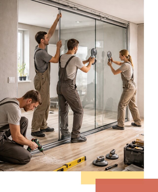 Изготовление стеклянных перегородок на заказ в Бирске