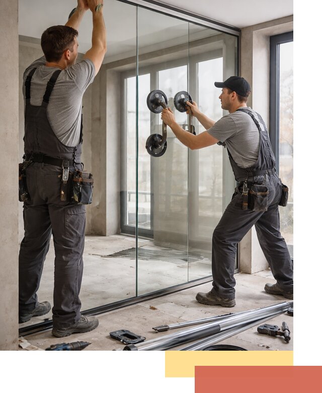 Цельностеклянные перегородки под ключ в Бирске