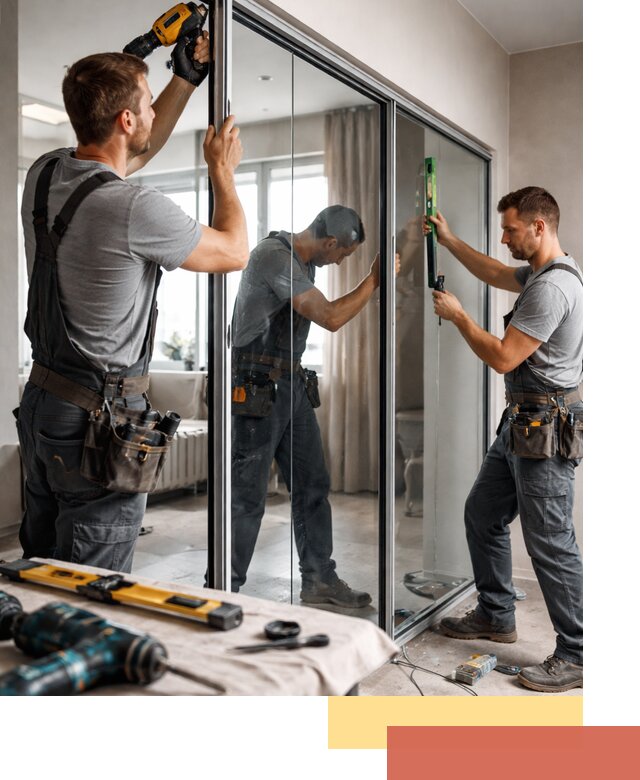 Каркасные стеклянные перегородки под ключ в Бирске