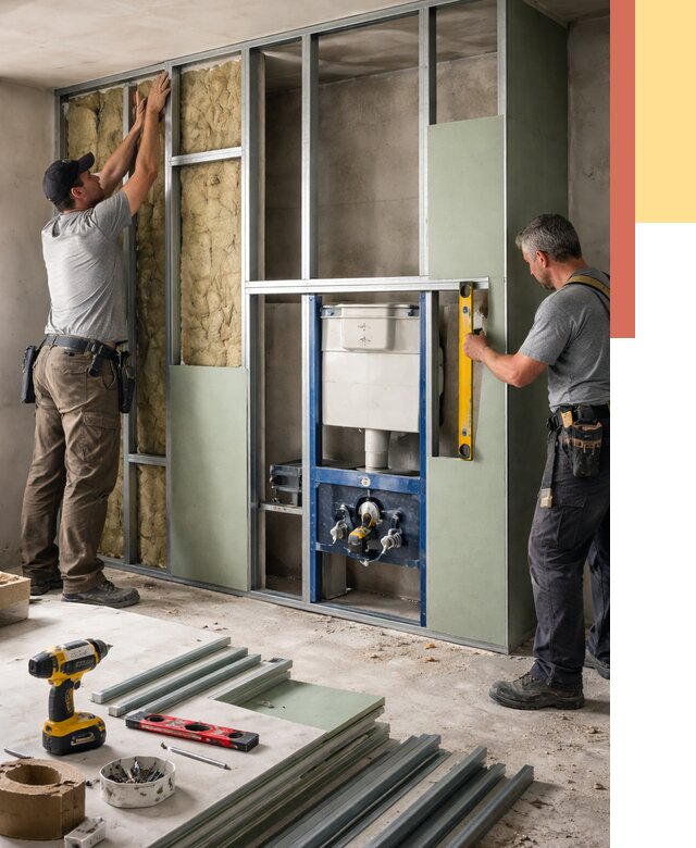 Установка сантехнических перегородок в Бирске от 8835 руб. | ОТДЕЛОЧНИК-Брк