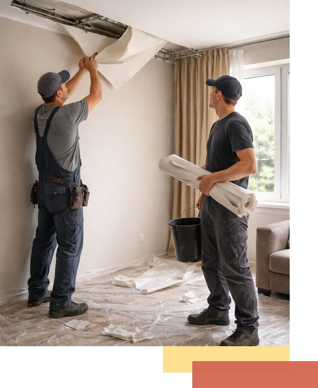 Демонтаж натяжного потолка в Бирске быстро и аккуратно