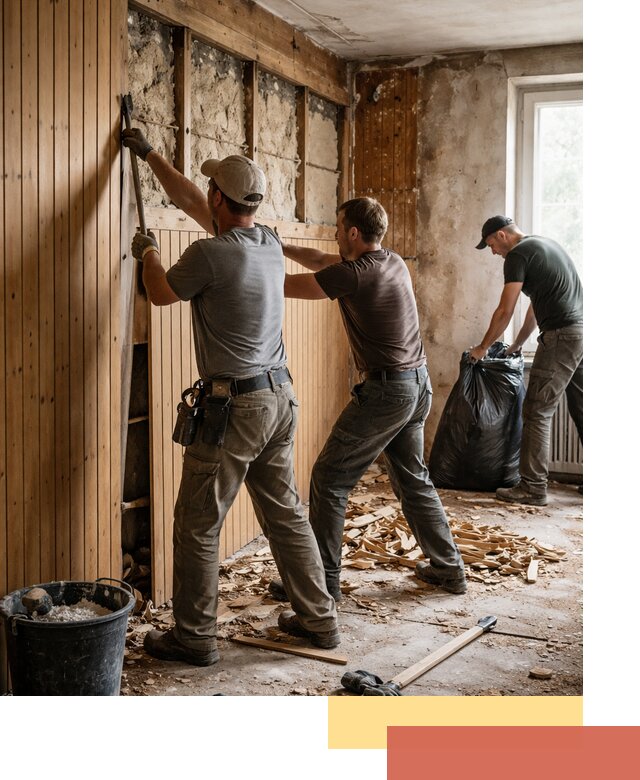 Демонтаж вагонки и вывоз материалов в Бирске