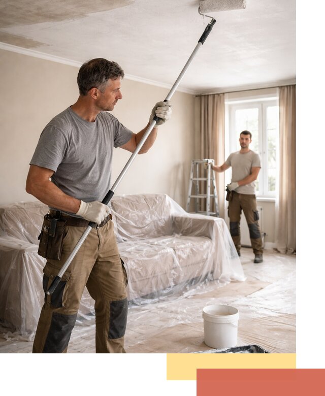 Грунтовка потолка в Бирске — подготовка под покраску и отделку