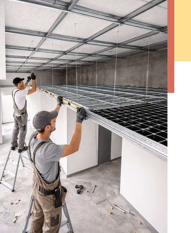 Монтаж потолка грильято в Бирске от 468 руб./м² — быстрая сборка под ключ | ОТДЕЛОЧНИК-Брк