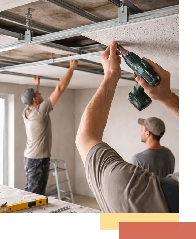 Монтаж акустического потолка в Бирске под ключ