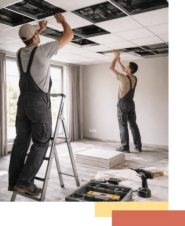 Замена плит подвесного потолка в Бирске быстро и качественно