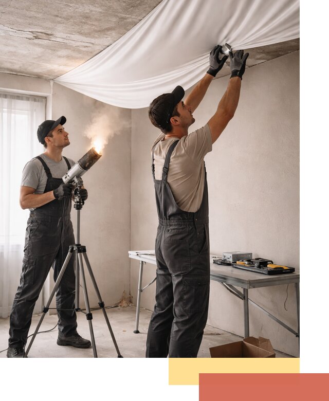 Установка натяжного потолка под ключ в Бирске