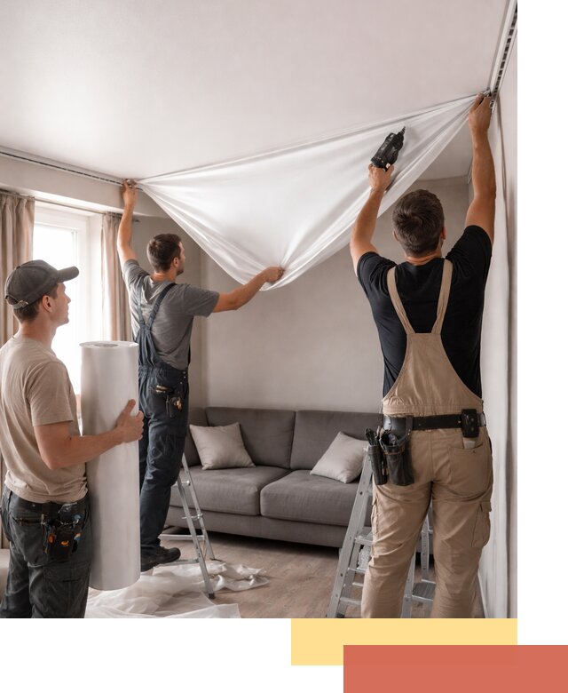 Монтаж сатинового натяжного потолка в Бирске качественно и быстро